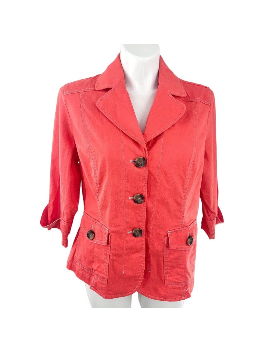COLDWATER CREEK MELON ORANGE LIGHT JACKET -W18